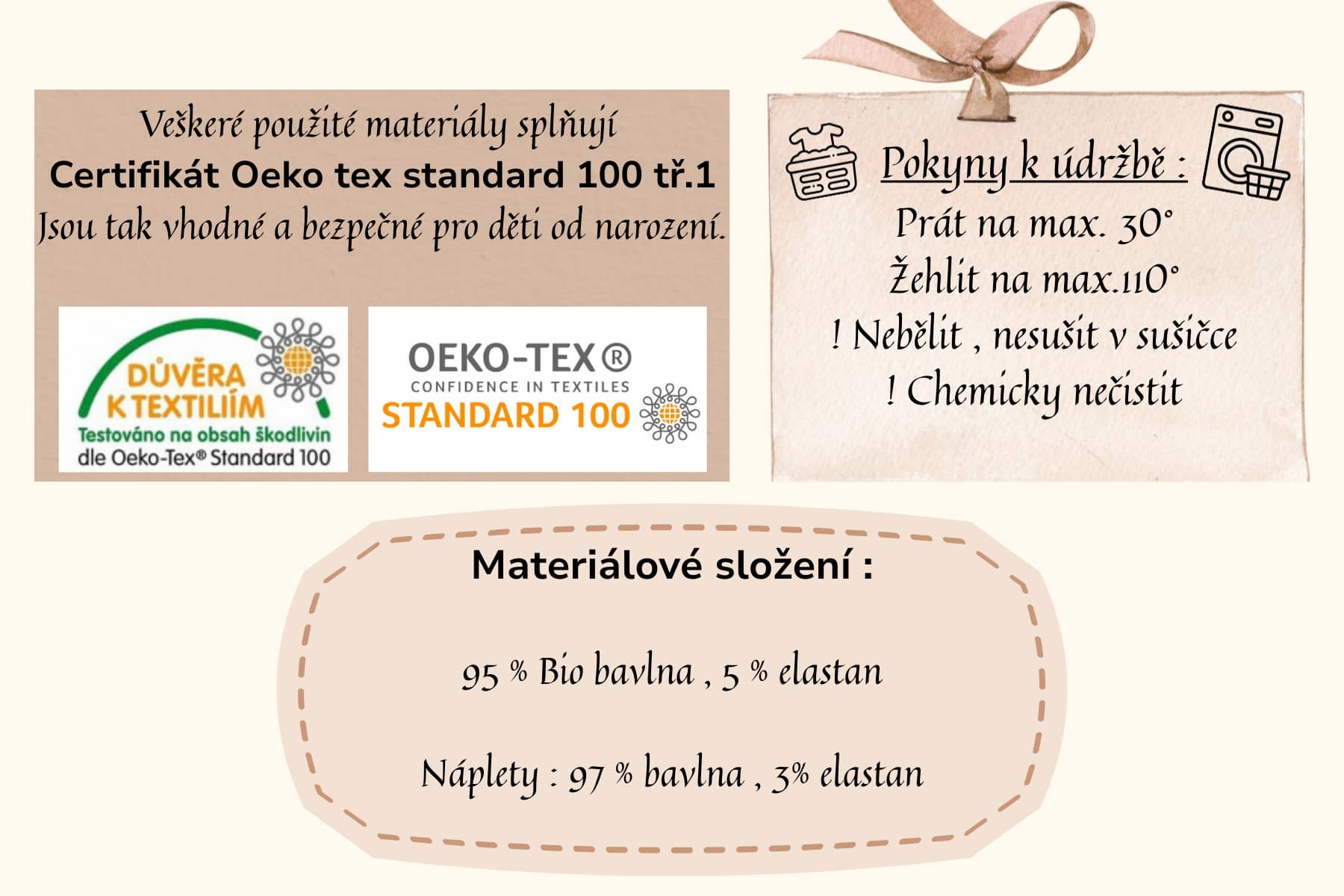 freecompress-štítek Bio bavlna+elastan