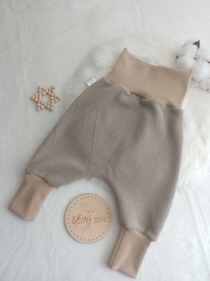 Zimní baggy tepláčky CAPPUCCINO