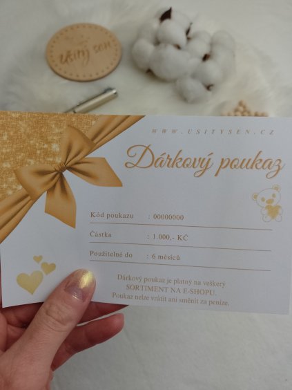 Dárkový poukaz / voucher TIŠTĚNÝ