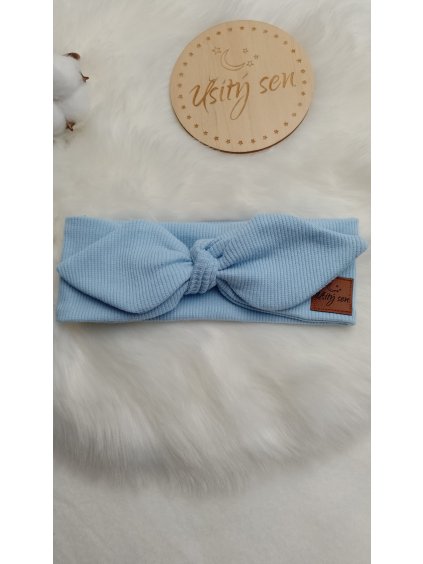 Čelenka s mašlí BABY MODRÁ