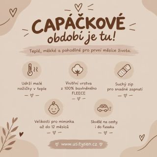 🍂 CAPÁČKOVÉ období je tu! 🤎 Jakmile se ochladí, malé nožičky si zaslouží trochu extra tepla. A právě teď je čas na capáčky...