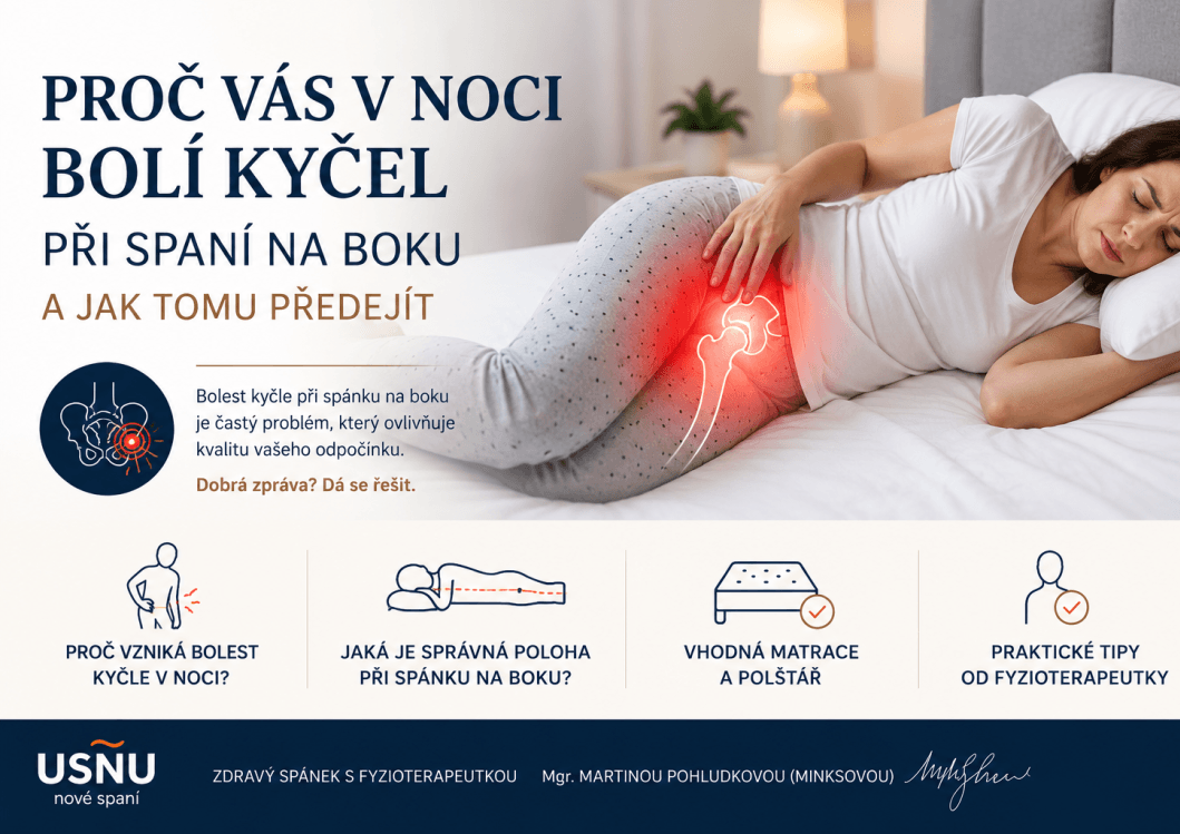 PROČ VÁS V NOCI BOLÍ KYČEL PŘI SPANÍ NA BOKU A JAK TOMU PŘEDEJÍT