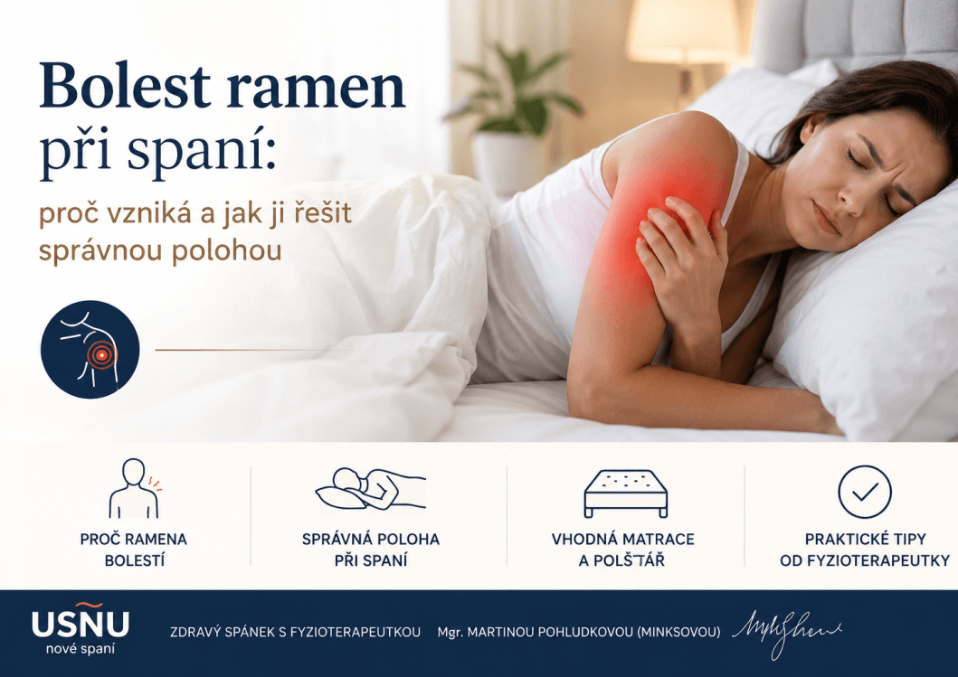 Bolest ramen při spaní: proč vzniká a jak ji řešit správnou polohou