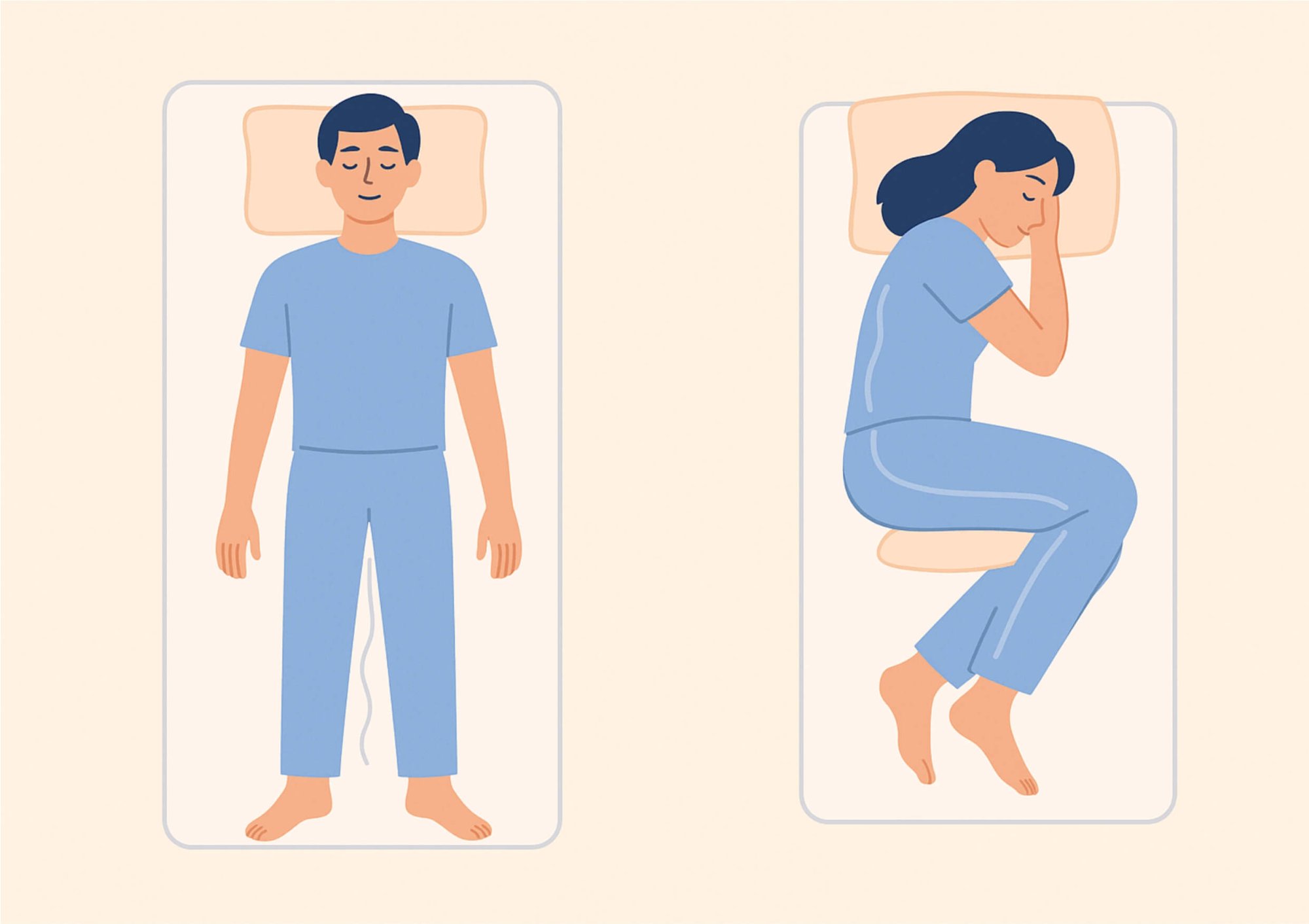 Nejčastější spánkové polohy a jejich vliv na pohybový aparát.