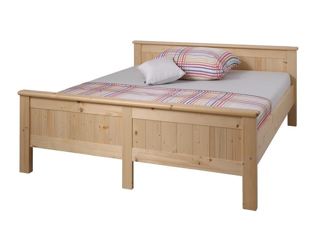 Dřevěná postel z masivu ANNY smrk| USNU.cz