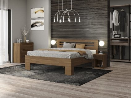 Dřevěná postel z masivu SHEILA buk| USNU.cz