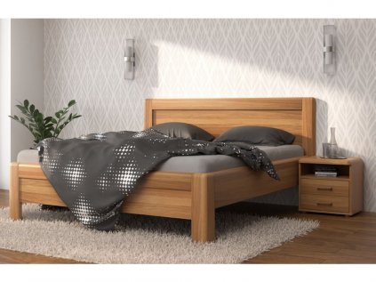 Dřevěná postel z masivu ADRIANA FAMILY dub| USNU.cz