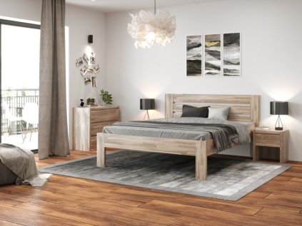 Dřevěná postel z masivu AMADEA buk | USNU.cz
