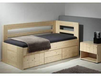 Dřevěná postel z masivu HANNY II. smrk | USNU.cz