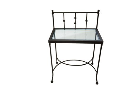AMALFI noční stolek - masivní železo a sklo