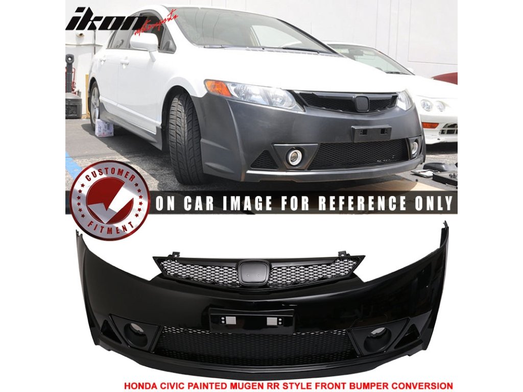 Paraurti anteriore Honda Civic Mug Style 2006-2011, colore Crystal Black Pearl