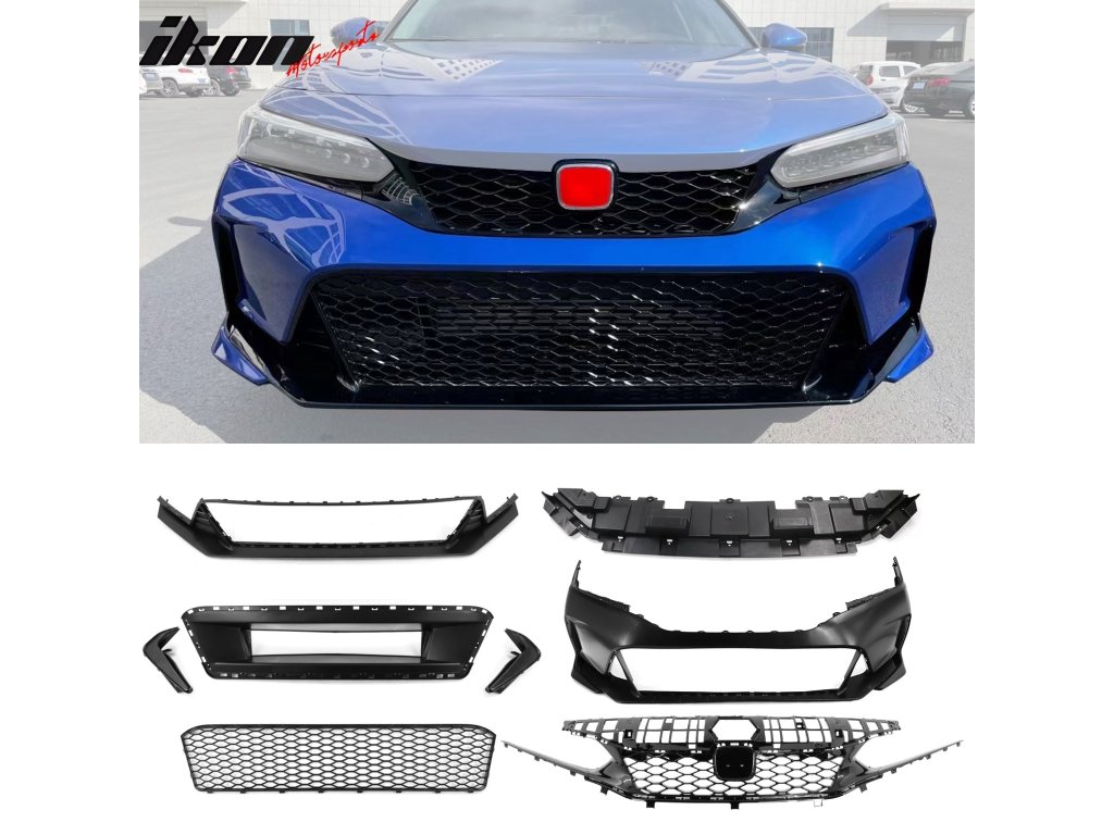 Honda Civic Hatchback Type R Style 2022-2024 Przedni zderzak i górna krata