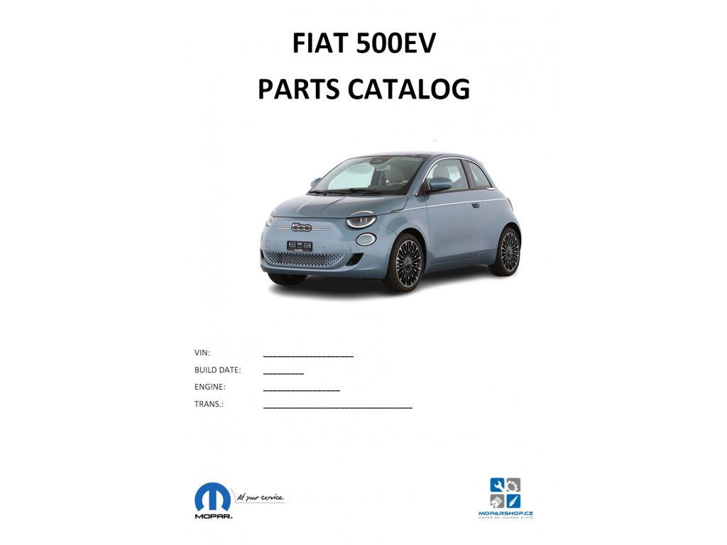 Fiat 500EV Каталог за части / Parts catalog