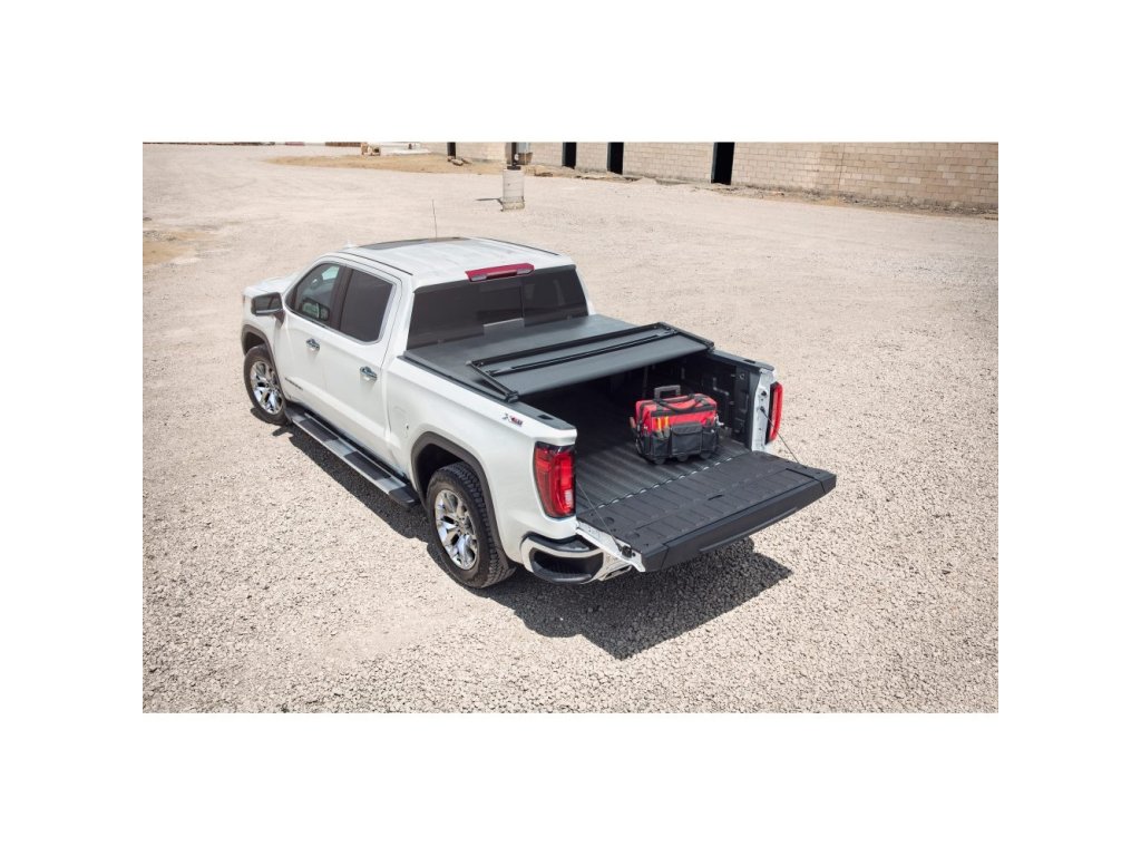 GMC Sierra 1500 5th Gen, Chevrolet Silverado 1500 4th Gen Standard Soft Folding Bed Cover in Black by RealTruck Advantage®