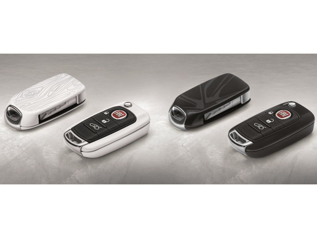 Fiat Tipo Coques de clé, blanc argenté et noir brillant