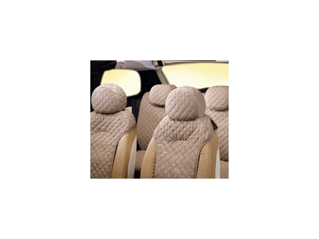 Coprisedili Lancia Ypsilon, colore beige, sedile posteriore indiviso