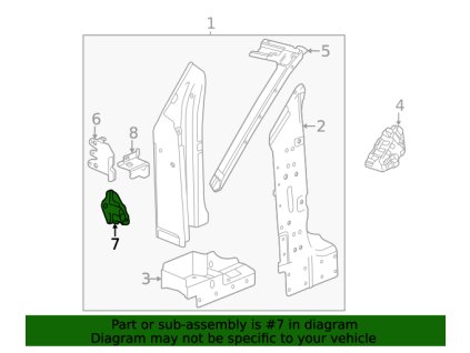 Chevrolet Corvette C8 Držák vnitřního panelu A-sloupku na straně spolujezdce