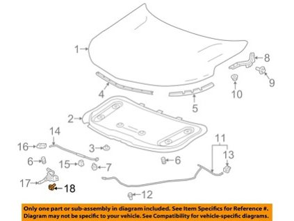 Chevrolet Corvette C8  Šroub zámku kapoty