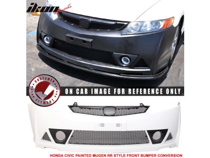 Honda Civic Mugen Style 2006-2011 Přední nárazník lakovaný taftově bílý