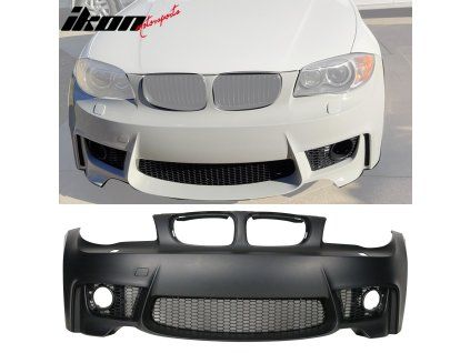 BMW 1 Series E82 1M Style 2007-2013 Предна броня черна, PP