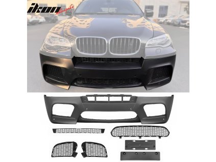 BMW X5 E71 2008-2014 Přední nárazník, mřížka, styl X6M, černá