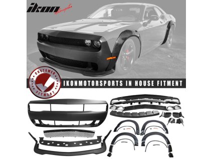Dodge Challenger 2008-2014 Paraurti anteriore, labbro SRT, parafanghi allargati PP
