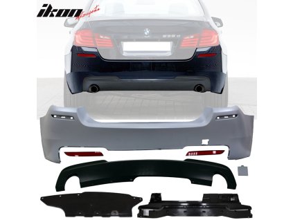 BMW 5 F10 MTech Style 2011-2016 Zadní nárazník s dvojitým vývodem
