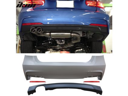 BMW F30 3 Series MT 2012-2018 Zadní nárazník, difuzor, nenalakovaný, PP