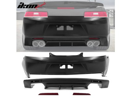 Chevrolet Camaro 6th ZL1 Style 2014-2015 Hátsó lökhárító, diffúzor fényvisszaverővel
