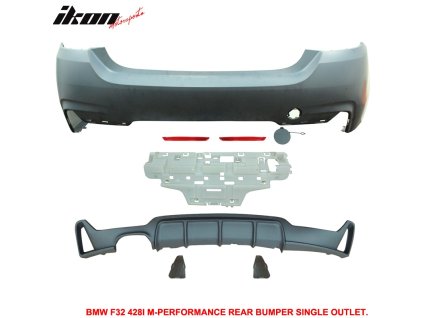 BMW F32 428i M-P Style 2014-2020 Zadní nárazník PP, jeden vývod