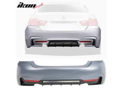 BMW F32 435i M-P Style 2014-2020 Zadní nárazník s dvojitým vývodem PP