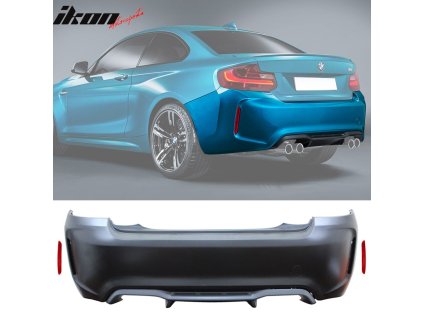 BMW F22 2 Series M2 Style 2014-2021 Zadní nárazník nelakovaný černý