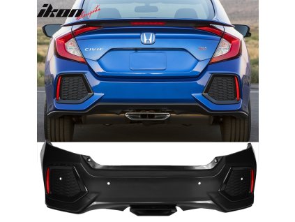Honda Civic Sedan SI Style 2016-2021 Zadní nárazník PP + ABS, nelakovaný