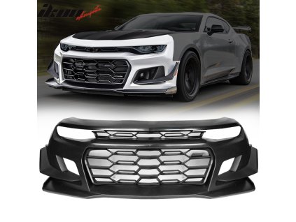 Bară față Chevrolet Camaro 1LE Style 2019-2024, negru de protecție PP nevopsit