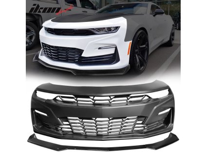 Paraurti anteriore in ABS nero lucido, finiture nere lucide Chevrolet Camaro SS Style 2019-2024