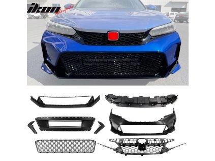 Honda Civic Hatchback Type R Style 2022-2024 Przedni zderzak i górna krata