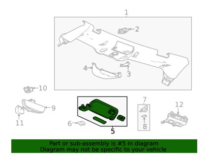 Chevrolet Corvette C8 F Sluneční clona 84654582, 84831348, 84914904, 87818524