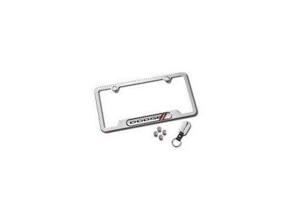 Dodge Support de plaque d'immatriculation argenté (kit)