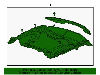 Chevrolet Corvette C8 Rám panelu zadního prostoru 84731009, 85123008, 85512613, 85536112