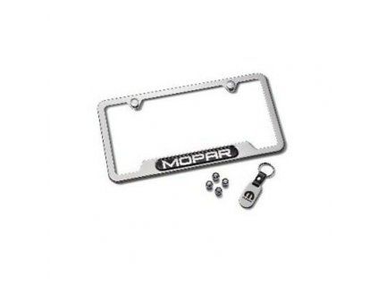 Dodge , Chrysler Support de plaque d'immatriculation argenté Mopar (kit)