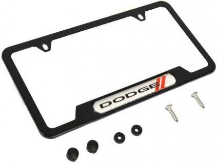 Support de plaque d'immatriculation noir Dodge