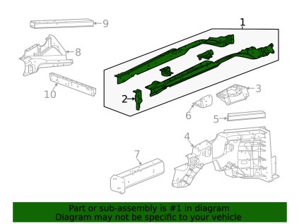 Chevrolet Corvette C8 Kolejnice 84766222, 84828226, 85114167, 85130227, 85521829