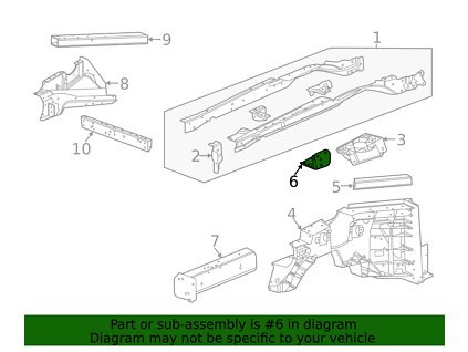 Chevrolet Corvette C8 Přední horní držák blatníku na straně řidiče 84217576