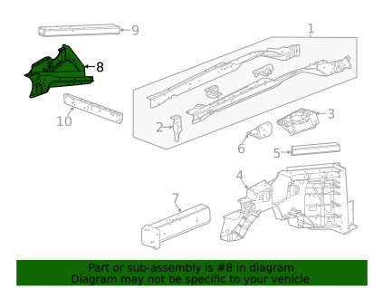 Chevrolet Corvette C8 F Kolejnice 84805423, 85553363
