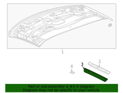 Chevrolet Corvette C8 F (S)Povětrnostní lišta 23403681