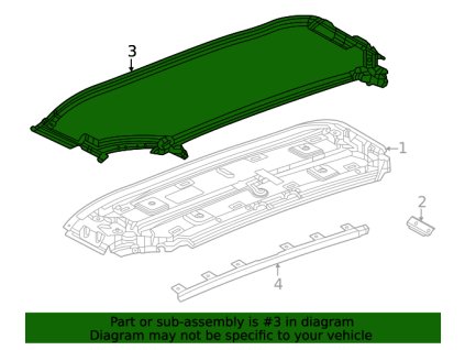 Chevrolet Corvette C8 F (S)Povětrnostní lišta 23403673