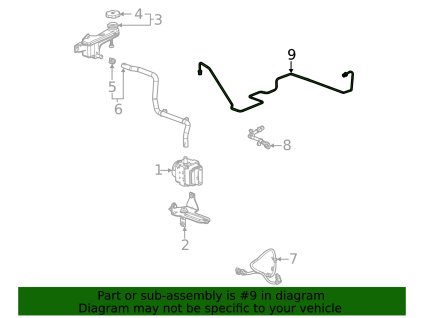 Chevrolet Corvette C8 B (S) Trubka 	84295877, 84871449