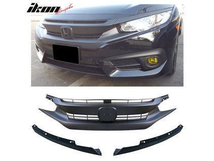 Honda Civic 10th OEM 2016-2021 Mřížka masky chladiče matná černá