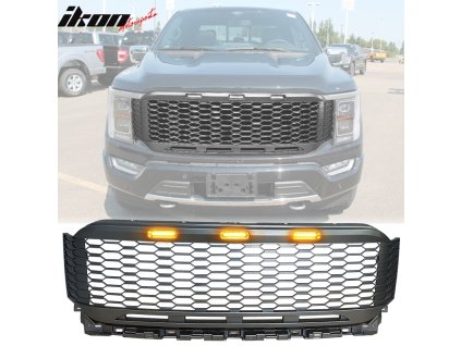 Ford F-150 Grill R Style 2021-2023 Mřížka masky chladiče síťovaná s LED ABS