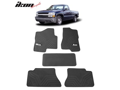 Chevrolet Silverado 1500 Crew Cab 1999-2006 Gumové koberce 5dílná sada černá